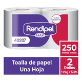 Toalla Papel Jumbo Rendipel 2 Rollos 250mts