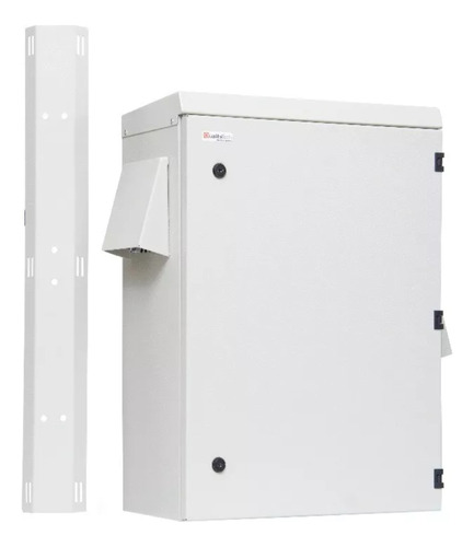 Gabinete Rack Mural Exterior Poste Metalico Cctv Camara Dvr 