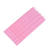 Vela Espiral Adviento Parafina 25cm  Caja 20 Piezas Rosa