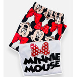 Pijama Minnie Niña O Dama Moños Rojos