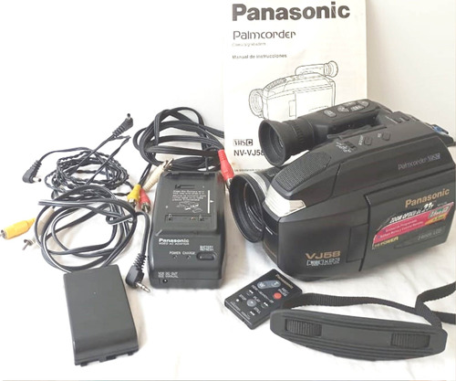  Filmadora Panasonic Vj58 Funcionando Vhs C - Completa