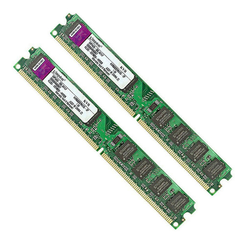 Memória Pc Kingston 4gb (2x2gb) Ddr2-800 Pc2-6400 Kvr800d2