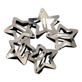 Creatividad Horquillas Broche Metal Con Estrella Plateada