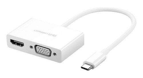 Adaptador Ugreen Mm123 Usb Tipoc P Hdmi E Vga Branco Usado