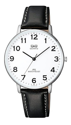 Reloj Q&q Qyq Hombre Qz00j304y Cuero Caballero + Estuche 