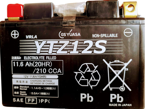 Bateria Yuasa Gel Ytz12 S Honda Original Moto Store Pilar