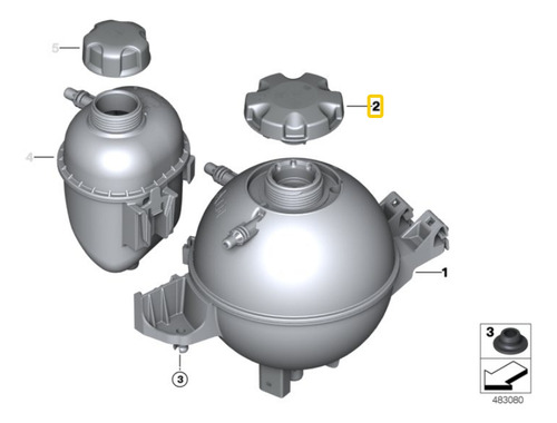 Tapa Depsito Refrigerante Para Bmw Serie 1 E87 Lci 120i N43 Foto 4