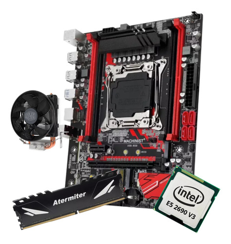 Kit Gamer Placa Mãe X99 Machinist E5-rs9 Xeon E5 2690 V3 32g