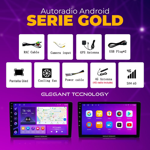 Autoradio Android Citroen C3 Xr 2019-2022 4+64gb 8core Qled Foto 7