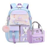 Mochila Kawaii Con Forma De Conejito Para Niñas, Con Lon [u]