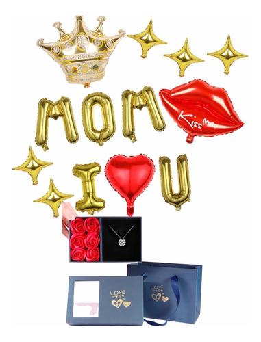 Regalo Para Mamá, Set De Collar Magnético Con Globos