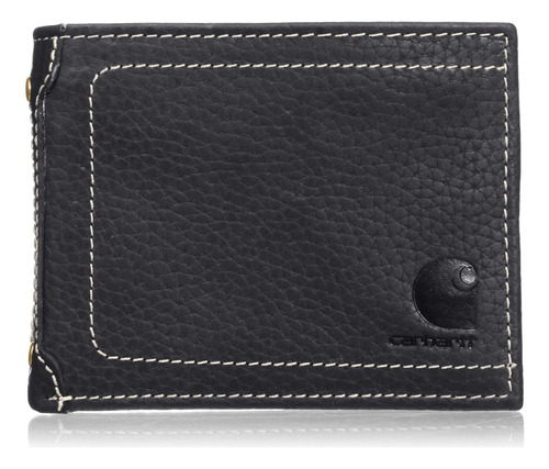 Billetera De Hombre Carhartt Duradera Cuerina Negro