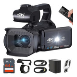 Acuvar 4k 64mp Videocámara Videocámara Cámara Vlogging De En