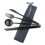 Gugrida Utensilios De Viaje Reutilizables, 7 Piezas Porttil