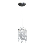 Lustre Redondo Cristal Legítimo K9 Bivolt  Miami 13x124 Cor Prata 110v/220v (bivolt)