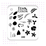 Placa De Stamping De Acrilico Hojas #240 Hojas Otoño Lefemme