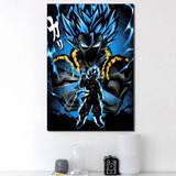 Cuadro Decorativo Gogeta Blue Neon Dragon Ball Canvas Arte