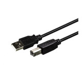 Cabo Impressora Usb 1,8 Metros Epson Hp Brother Canon Zebra Cor Preto