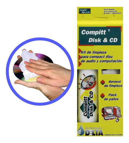 Compitt Disk & Cd/dvd Kit De Limpieza Para Cd Dvd Bluray 80g