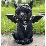 Figura Gato Bruja Gatito Bruja Resina