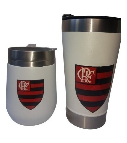 Kit Copo Termico Flamengo Personalizado Lançamento Namorado