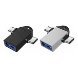 Adaptador Usb Otg 2 En 1 Micro Usb Tipo C