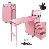 Mesa Profesional Portatil Manicure Uñas Salon Audio Bt 