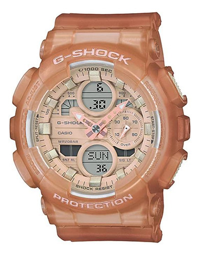 Reloj Casio Mujer G-shock Gma-s140nc-5a1dr Color De La Correa Rosa Color Del Bisel Rosa Color Del Fondo Rosa