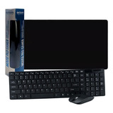 Kit Teclado Mousepad Sem Fio Slim Wireless Notebook 