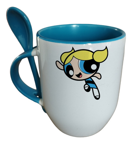 Taza Con Cuchara Las Chicas Superpoderosas Personalizable