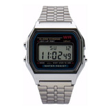 Reloj Digital Unisex Vintage Steel Wr - Plateado