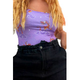 Musculosa Body Personajes Cartoon Verano Mujer Animado Remer