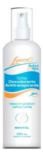 Crema Spray Desodorante Antitranspirante Lenox Cuot As