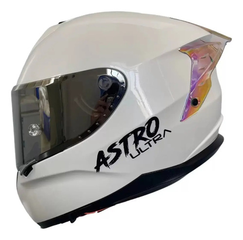Casco Integral De Moto Astro Ultra Blanco Perla Ece22.06 | Meses sin interés