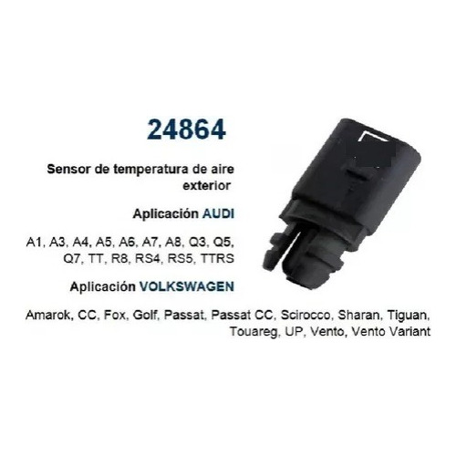 Sensor De Temperatura Exterior Audi A1 A3 A5 Q7 A7 A8 Tt Q5 Foto 2