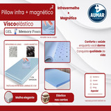 Pillow Top Infravermelho + Magnético Viscoelástico Gel Queen
