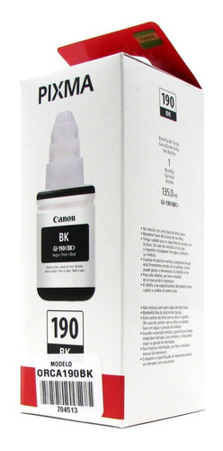 Botella De Tinta Canon Gi-190 G1100 G2100 G3100 G4100 Negro