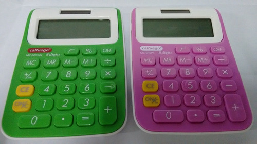 Calculadora Calfuego Mc-6 Nc Color Verde/rosa/azul