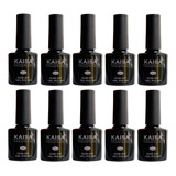 Kit Kaisa 10 Esmalte Preto Branco Em Gel Uv Led Unha Atacado