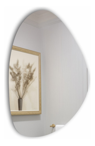 Espelho Orgânico Decorativo Moderno Iluminado Com Led 51 X80