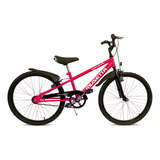 Bicicleta Infantil Nene Musetta Viper Rodado 24 Freno V-brakes Color Rojo Con Pie De Apoyo