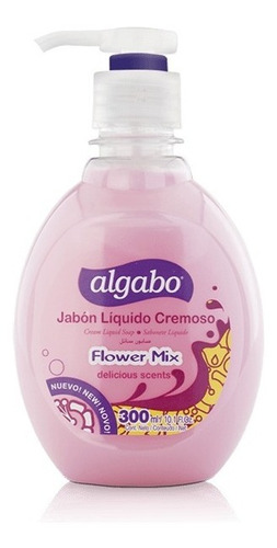 20 Jabon Liquido Algabo Flower Mix Valvula X 300 Ml ( Mayor