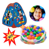 Barraca Infantil Kit Bolinhas Tenda Mickey Mouse Casa Menino