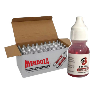 50 Tanques De Co2 Mendoza 12 Gr + Aceite Pellgunoil