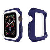 Carcasa Para Apple Watch Serie 3 42mm Blanco Con Azul