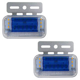 Juego De Faros Led Laterales Camion 12v Azul Poli 26274