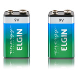 2 X Baterias 9v Alcalina No Blister - Elgin Original