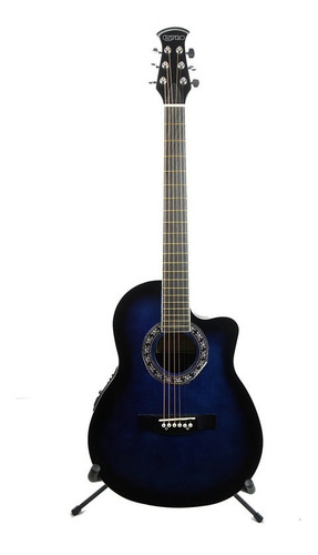 Guitarra Electroacustica Campero Guitarra Tipo Ovation Azul