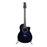 Guitarra Electroacustica Campero Guitarra Tipo Ovation Azul