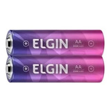 Pilha Recarregável Aa Pequena 2500mah Elgin Blister C/2 Unid